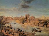 view of rome with the tiber and castel sant angelo